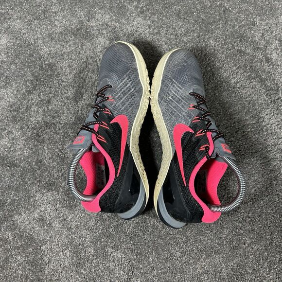 Nike Metcon 3 849807-004 Women's Sz 7.5 Cool Grey Solar Red Athletic Shoes Used - Picture 9 of 13